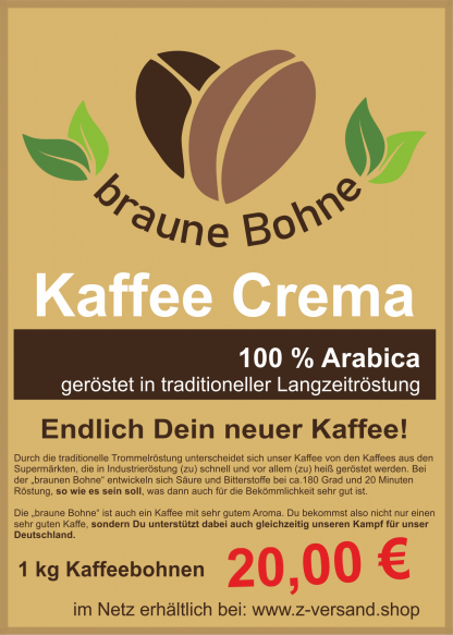 Kaffee Crema - die neue braune Bohne